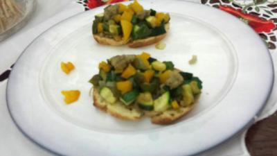 Bruschettas aux légumes du soleil