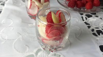 Verrine radis et framboise