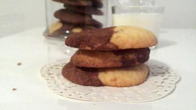 Cookies bicolores vanille – chocolat