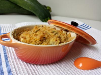 Crumble de courgette au chèvre