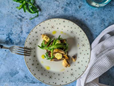 Gratin aubergines et champignons