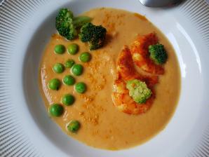 Butternut et crevettes