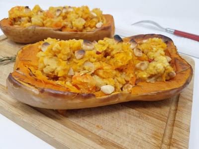 Butternut farcie aux lentilles