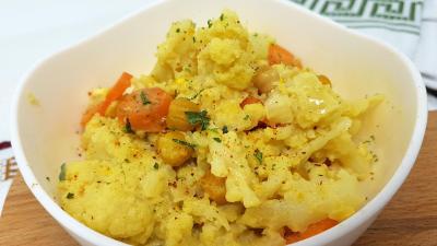 Chou fleur carootes en curry 1