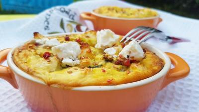 Clafoutis courgettes et feta