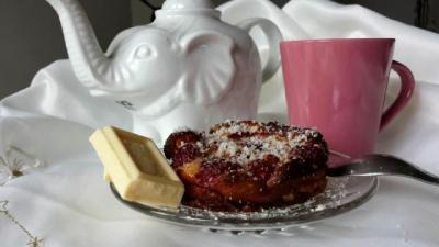 Clafoutis framboises chocolat blanc