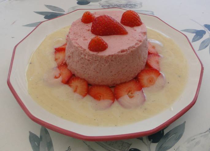 Bavarois à la fraise