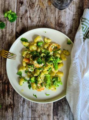 Crevettes et brocoli