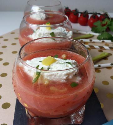 Gaspacho tomates, poivron et ananas