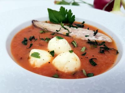 Gaspacho tomates et rhubarbe