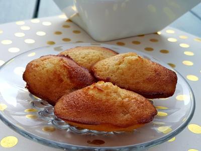 Madeleines poire et caramel