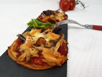 Mini pizza au maquerreau