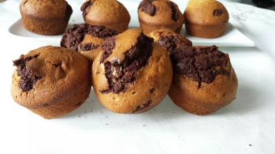 Muffins marbré vanille – chocolat