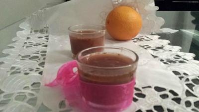 Panacotta chocolat – oranges confites