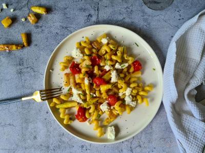 Pâtes asperges et tomates