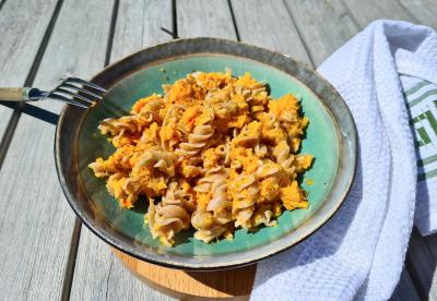 Pâtes à la crème de courge butternut