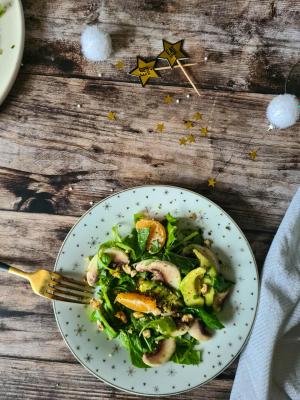 Salade epinards avocat noel