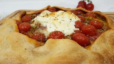 Tarte burrrata et tomates