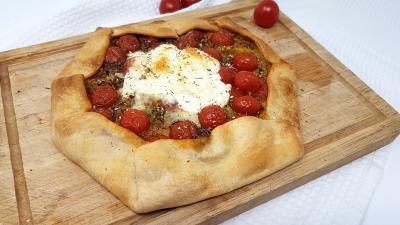 Tarte tomates et burrata